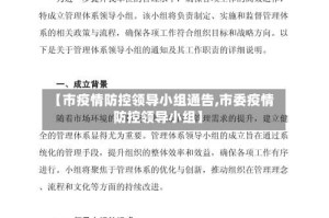 【市疫情防控领导小组通告,市委疫情防控领导小组】