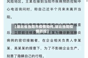 【湖北省当阳市疫情如何,湖北当阳疫情防控】