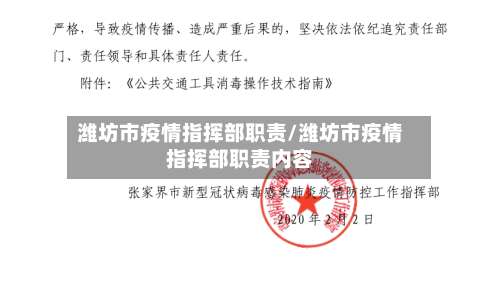 潍坊市疫情指挥部职责/潍坊市疫情指挥部职责内容-第2张图片