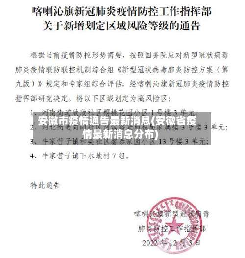 安徽市疫情通告最新消息(安徽省疫情最新消息分布)-第1张图片