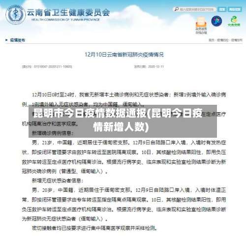 昆明市今日疫情数据通报(昆明今日疫情新增人数)-第1张图片